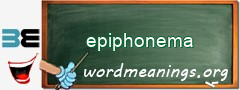 WordMeaning blackboard for epiphonema